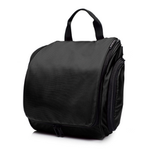 Medium Size Hanging Toiletry Bag with Detachable TSA Compliant Zipper Pocket & Swivel Hook - Black